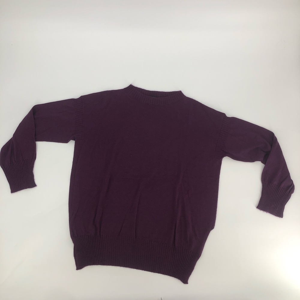 Studio Cashmere Geneve Plum Crew Neck Sweater - Large